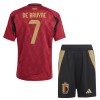 Officiële Voetbalshirt + Korte Broek België De Bruyne 7 Thuis EK 2024 - Kids